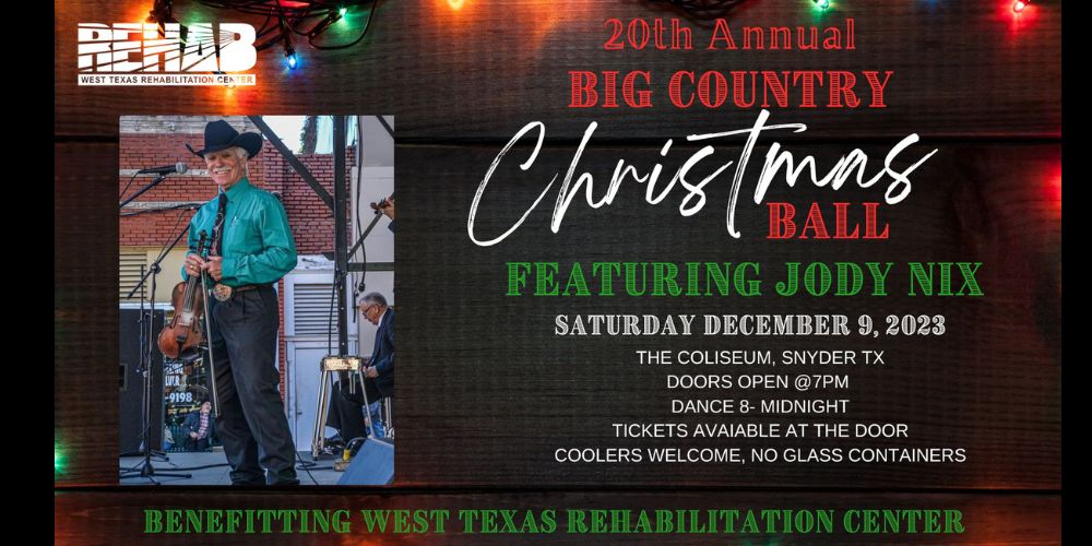 20th Annual Big Country Christmas Ball (Saturday December 9, 2023)
